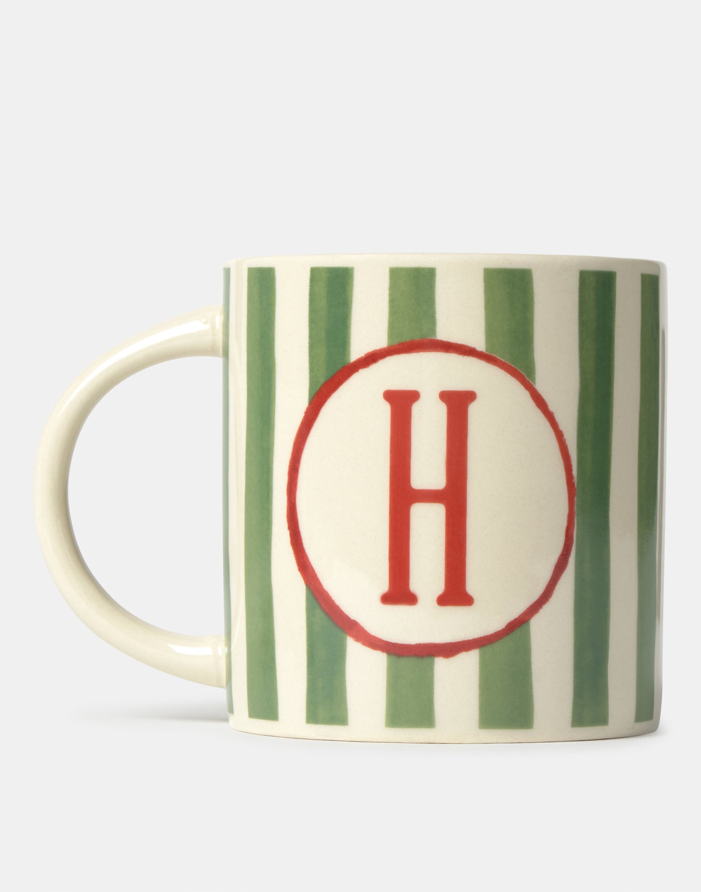 Ceramic mug with letter