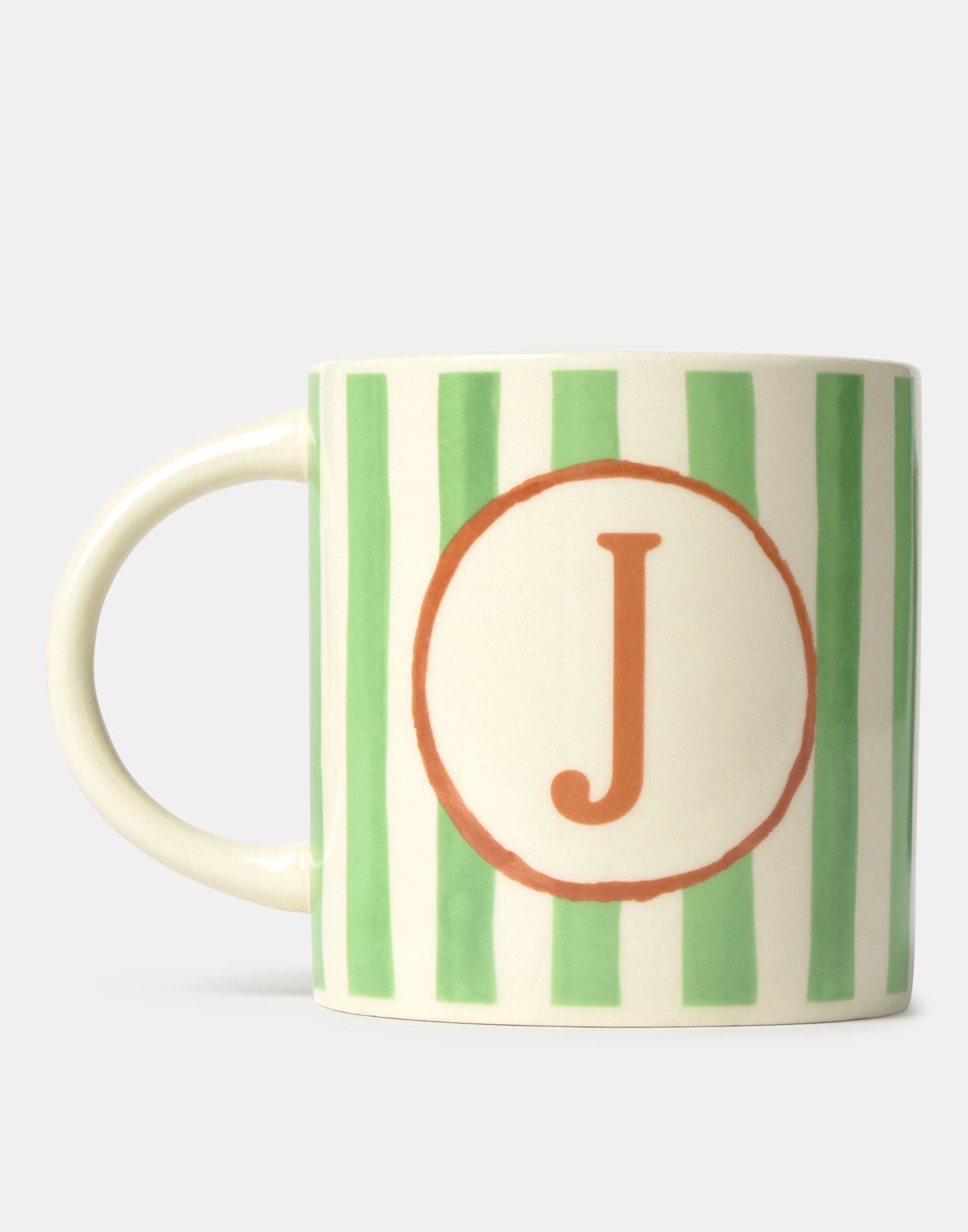 Ceramic mug with letter