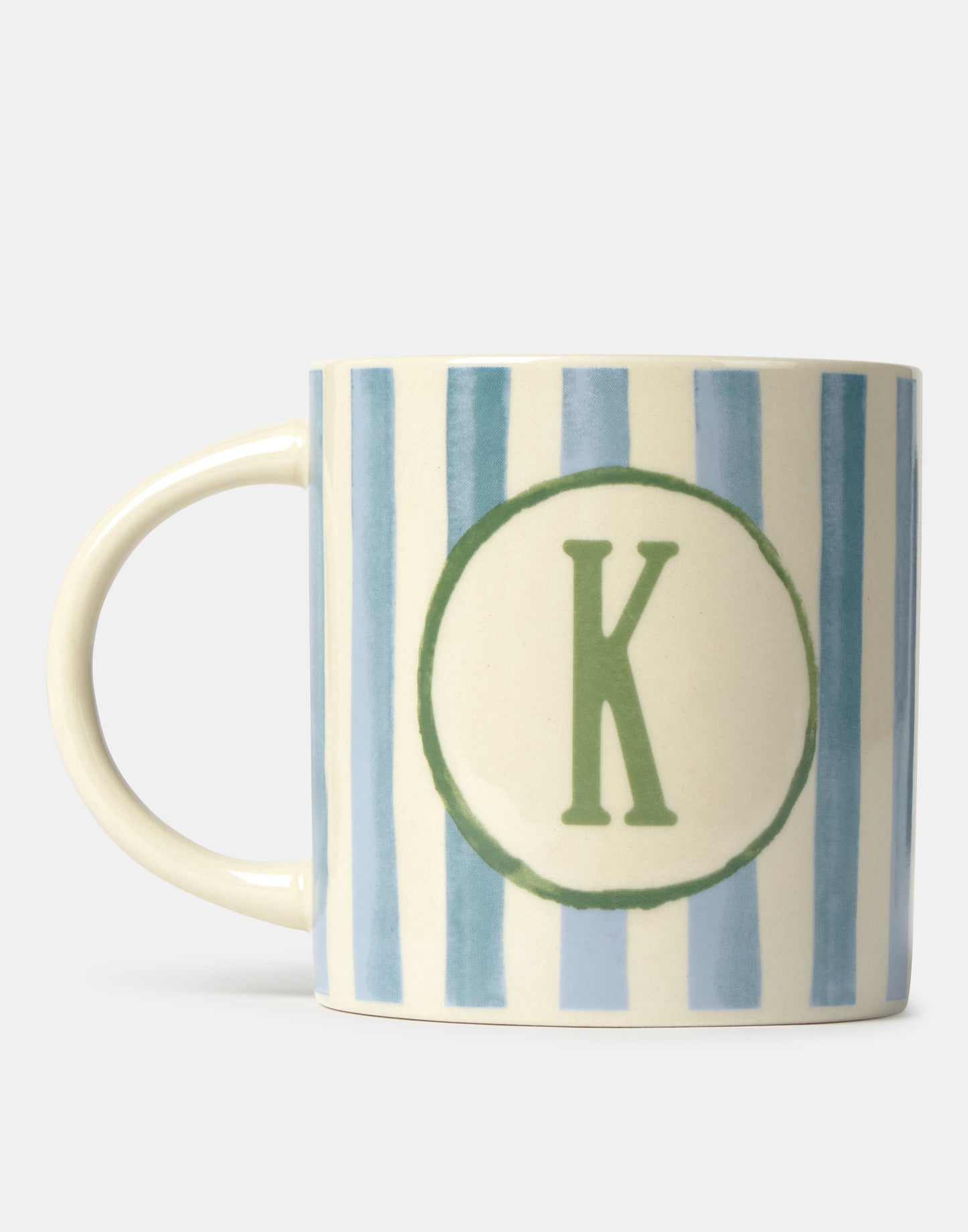 Ceramic mug with letter