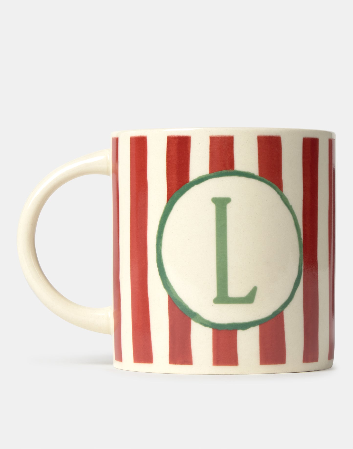 Ceramic mug with letter