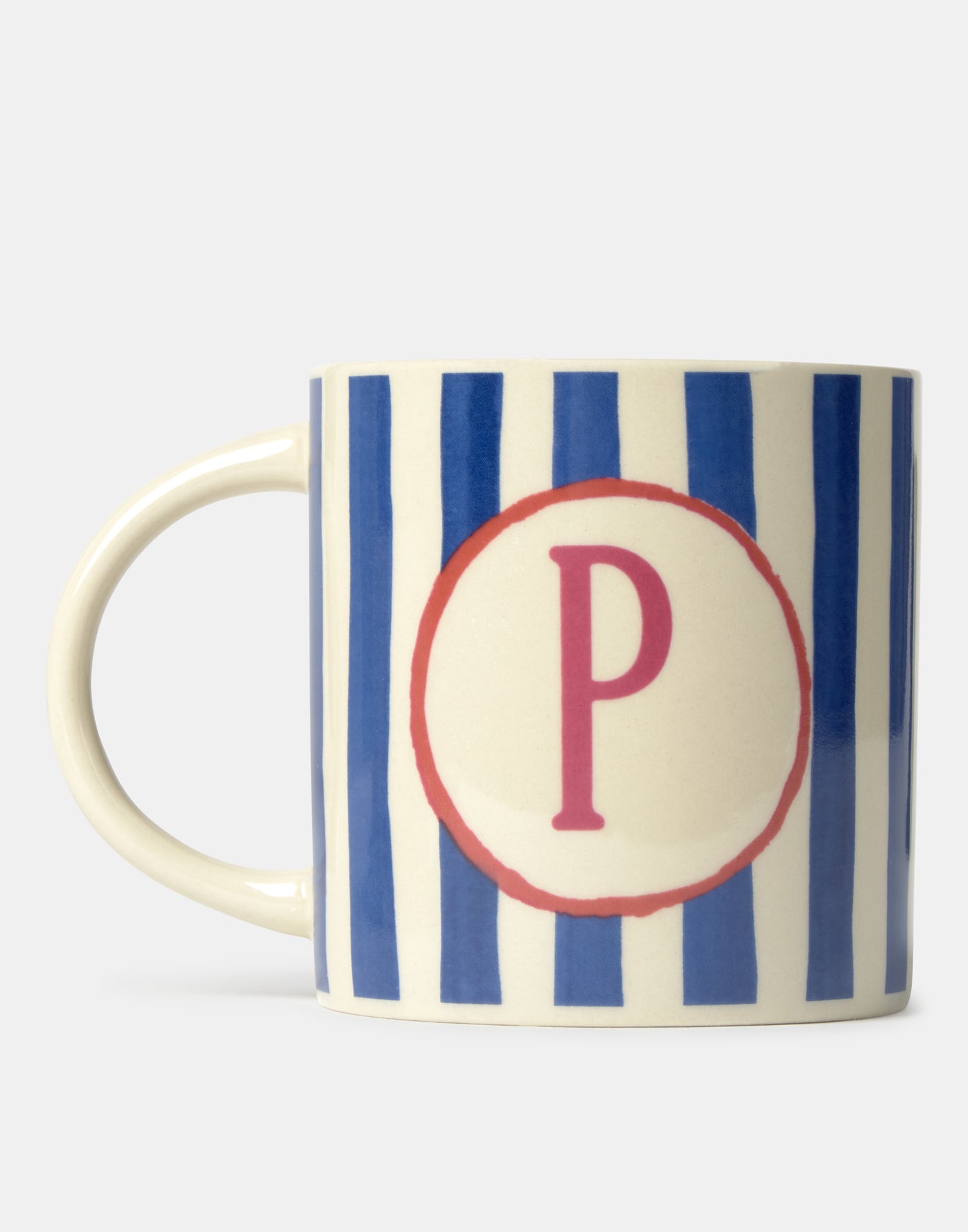 Ceramic mug with letter