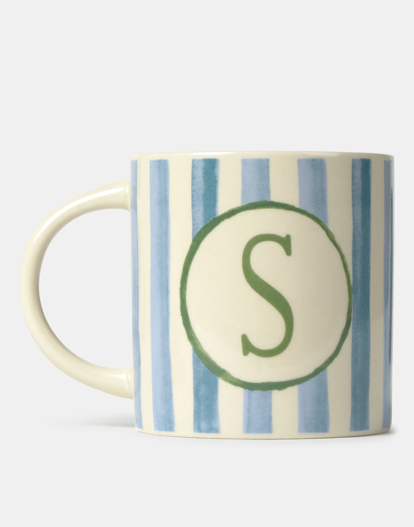 Ceramic mug with letter