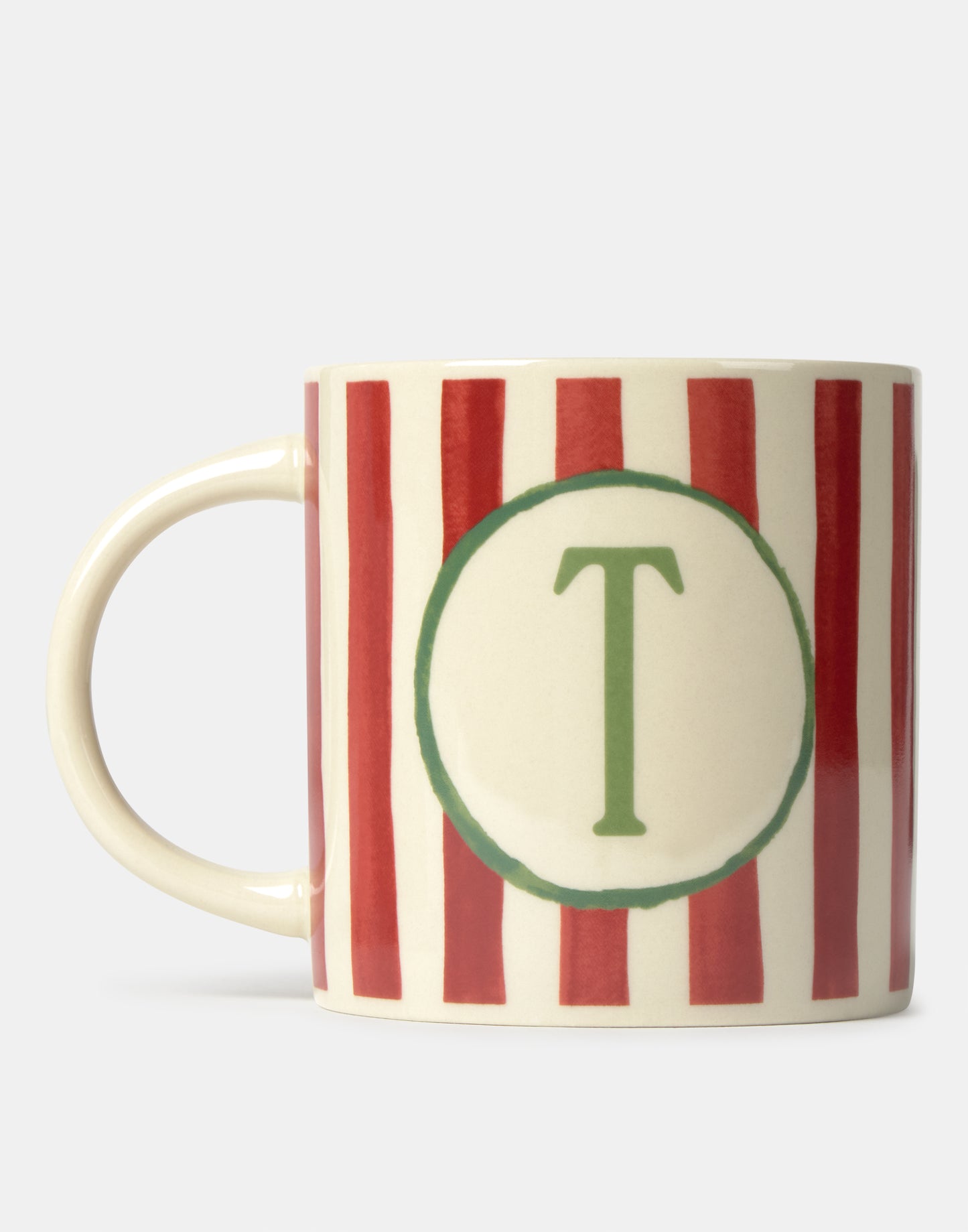 Ceramic mug with letter