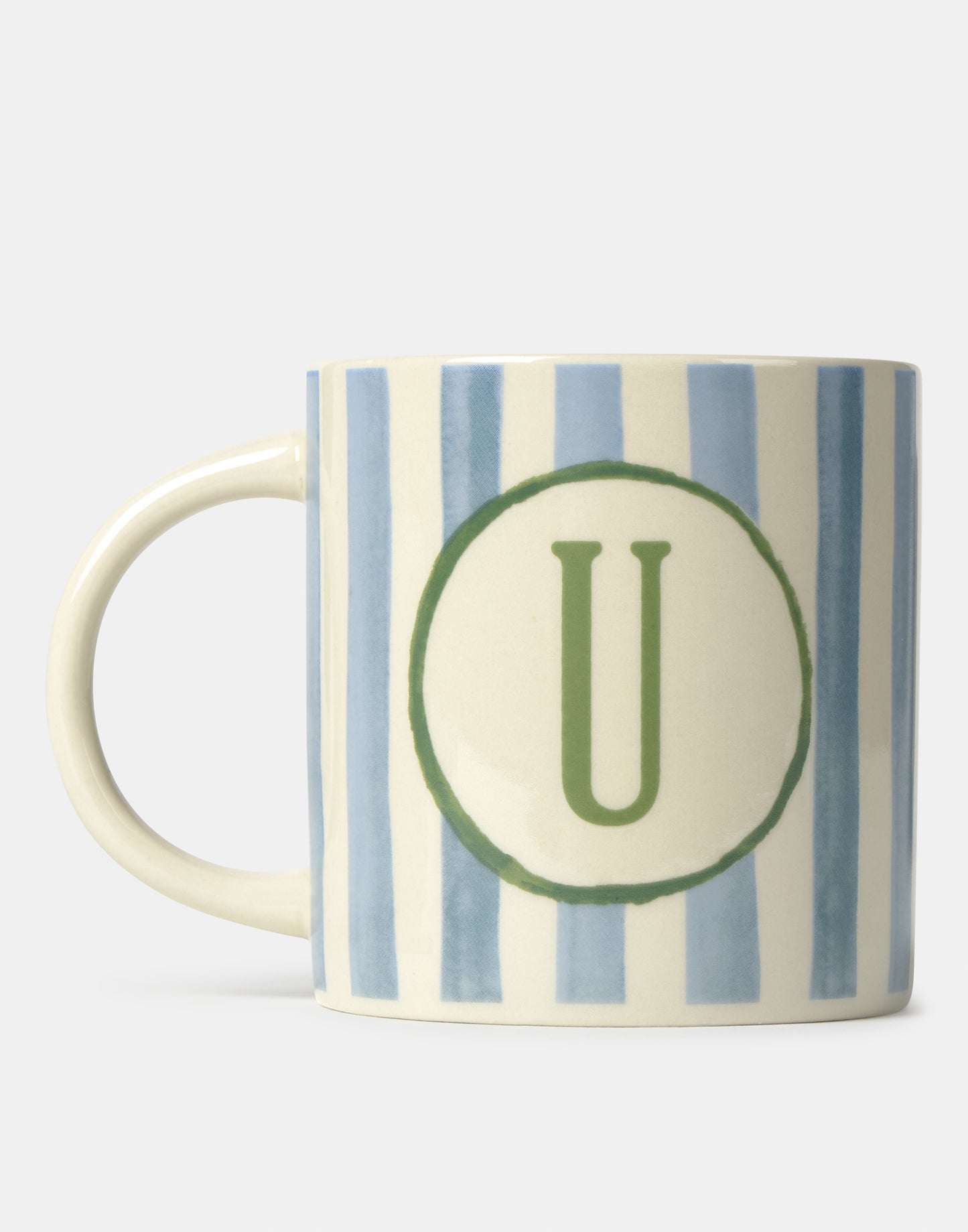 Ceramic mug with letter