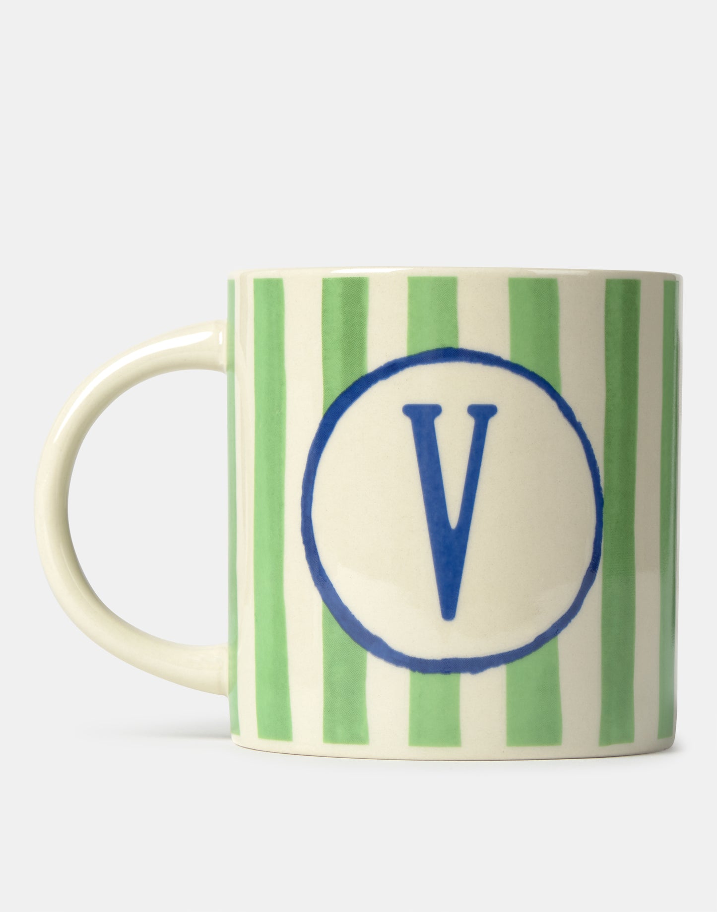 Ceramic mug with letter