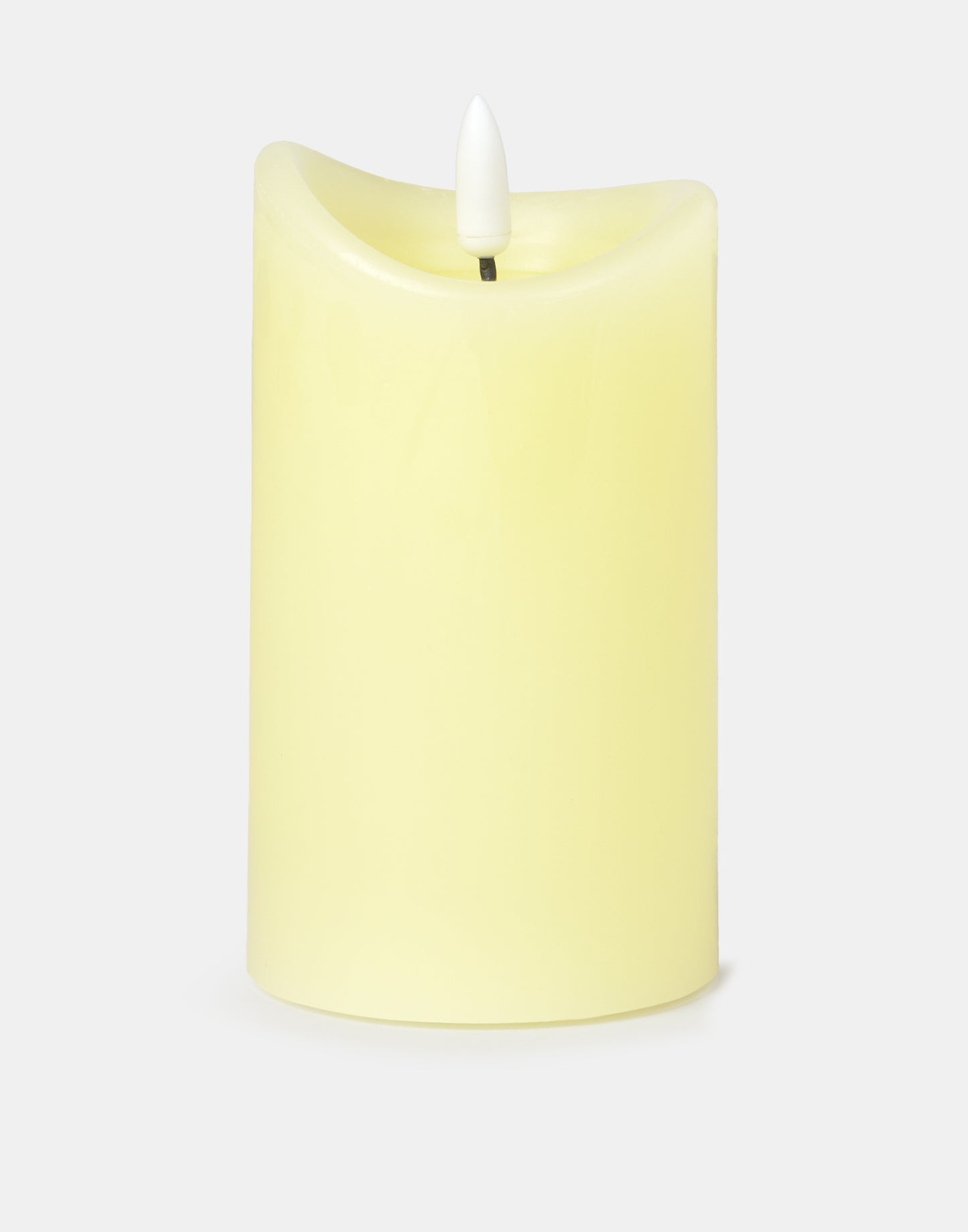 Medium melted wax-effect LED candle