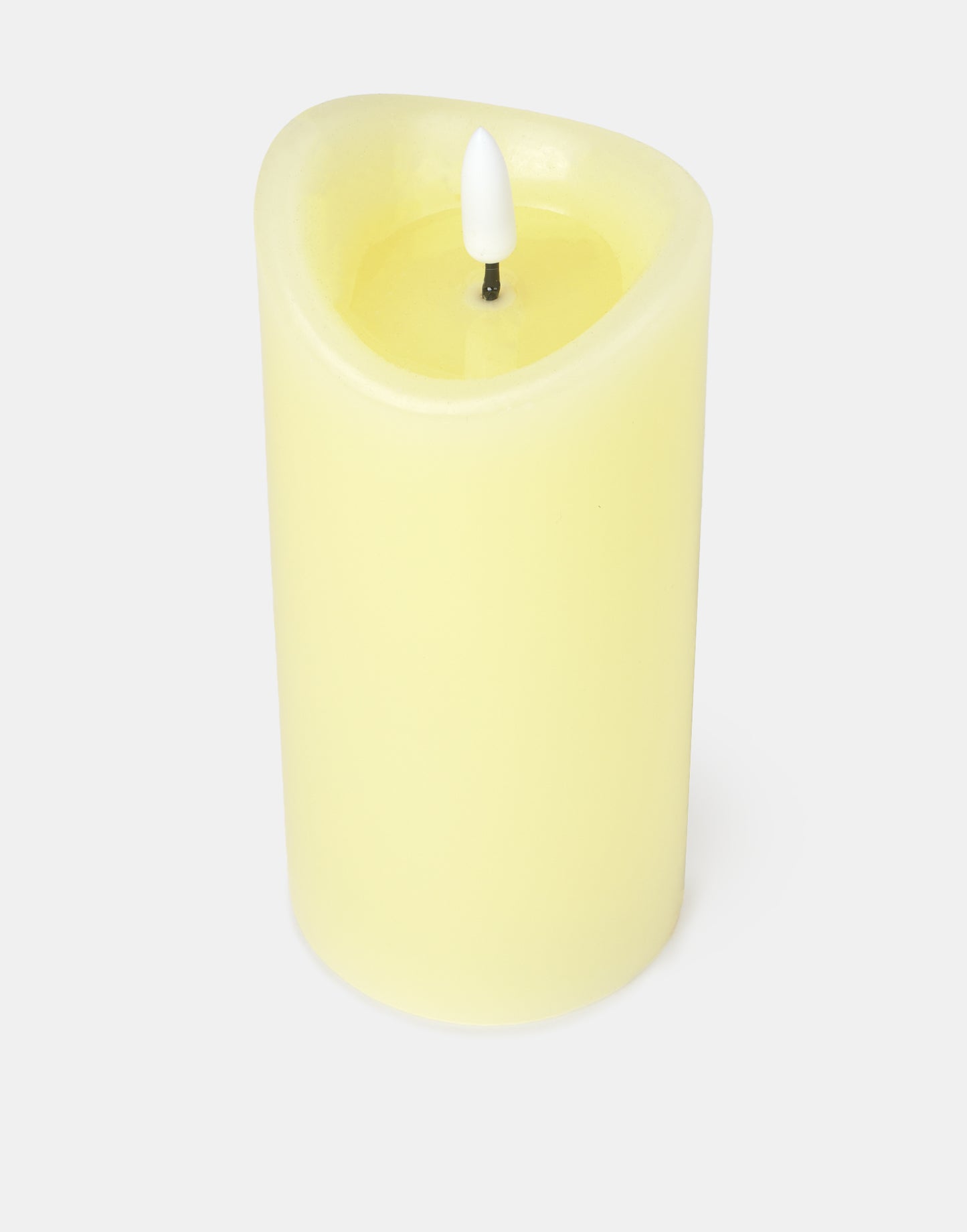 Medium melted wax-effect LED candle