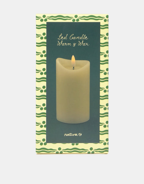 Medium melted wax-effect LED candle