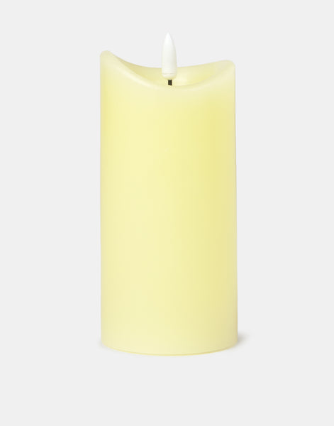 Large melted wax-effect LED candle