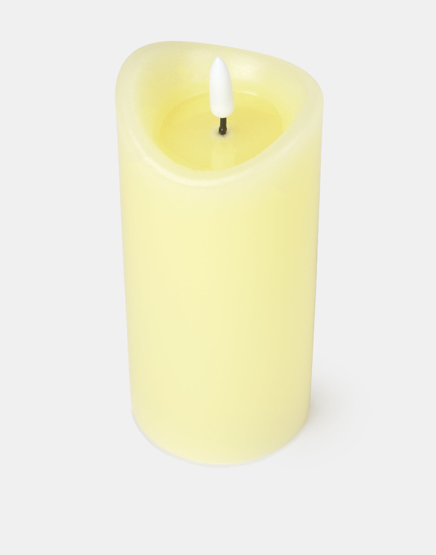 Large melted wax-effect LED candle