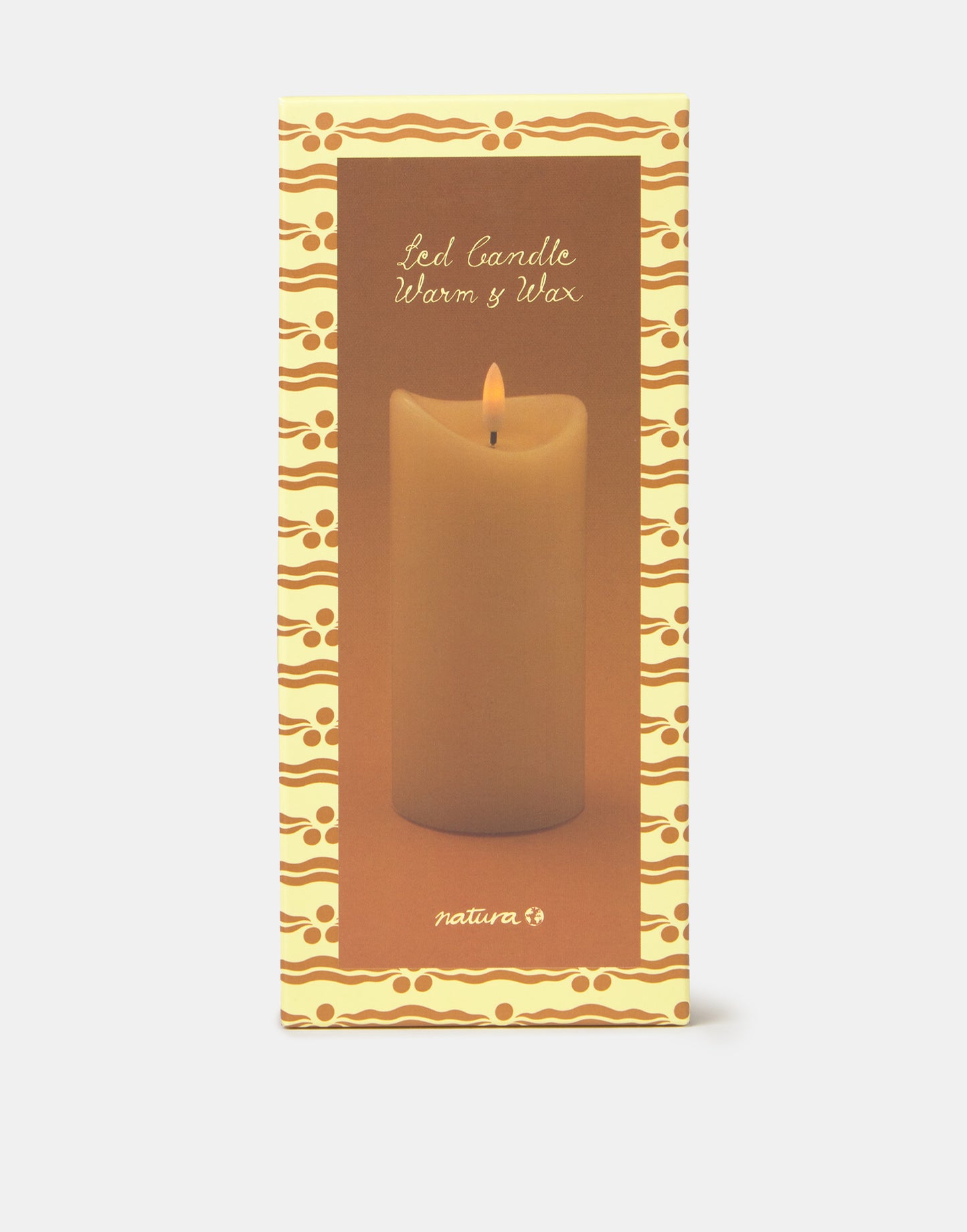 Large melted wax-effect LED candle