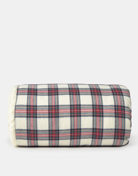 Plaid Sherpa blanket