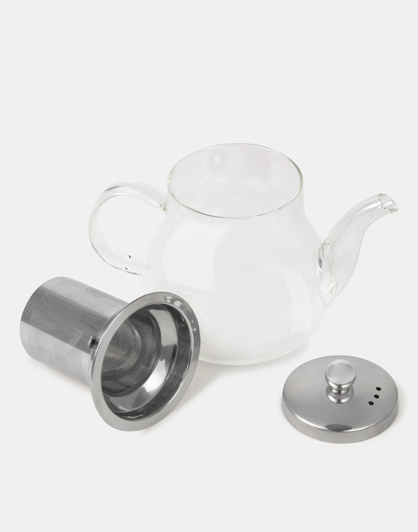 Glass teapot set with 4 cups