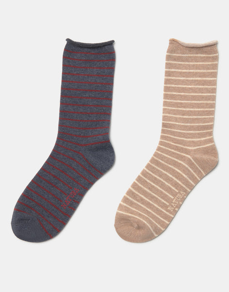 Set of 2 striped socks