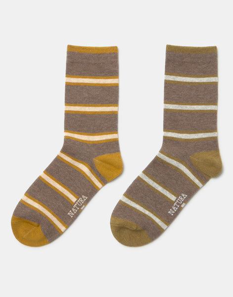 Set mit 2 gestreiften Socken