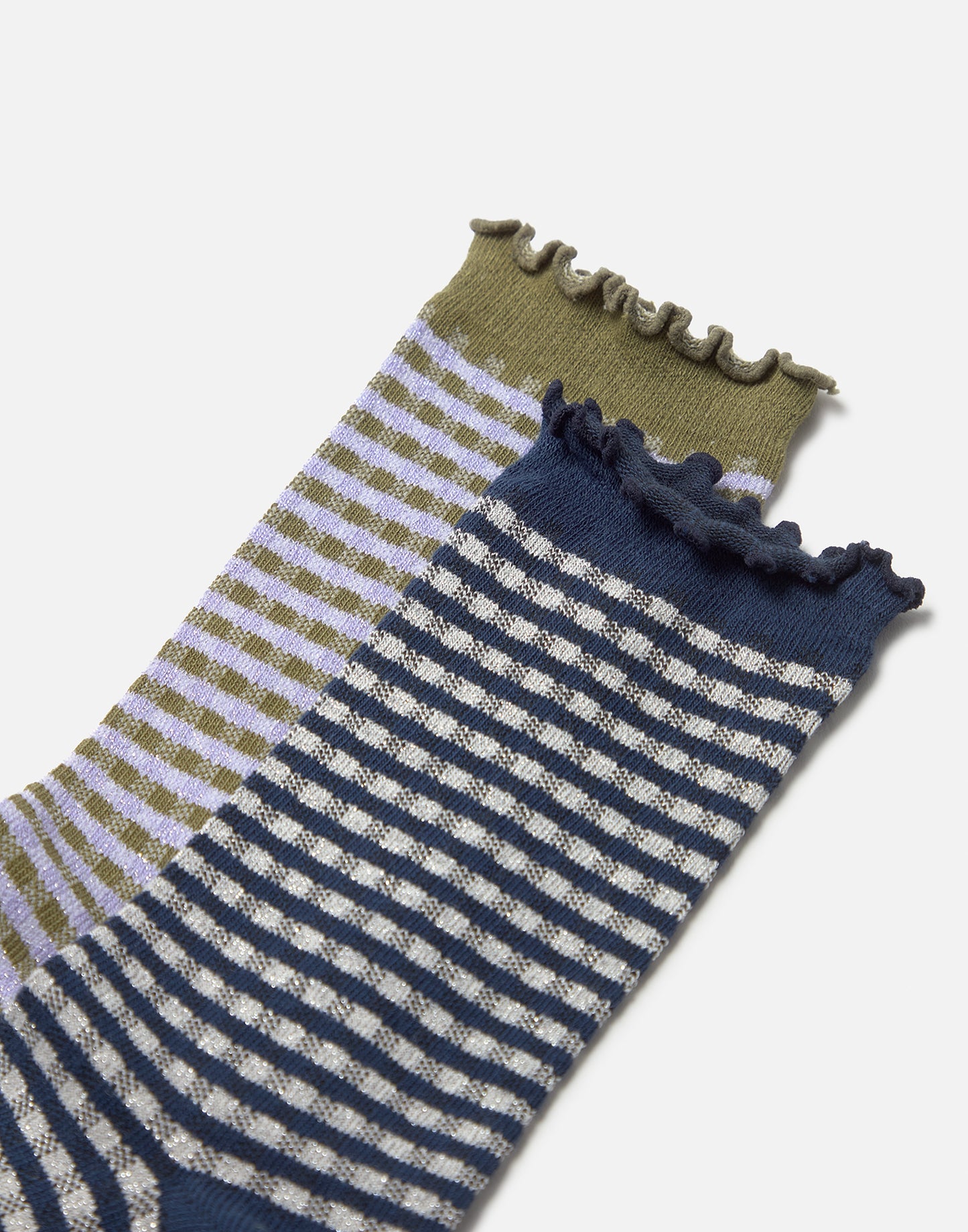 Set de 2 chaussettes vichy en lurex