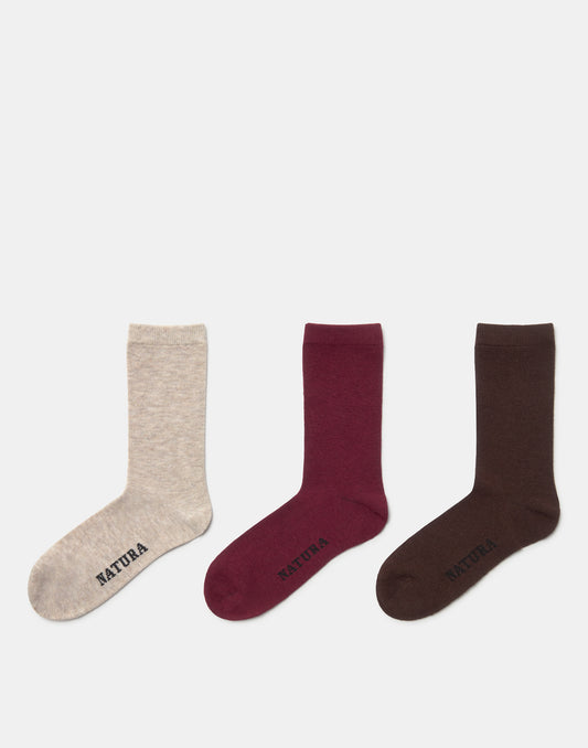 Set of 3 plain socks