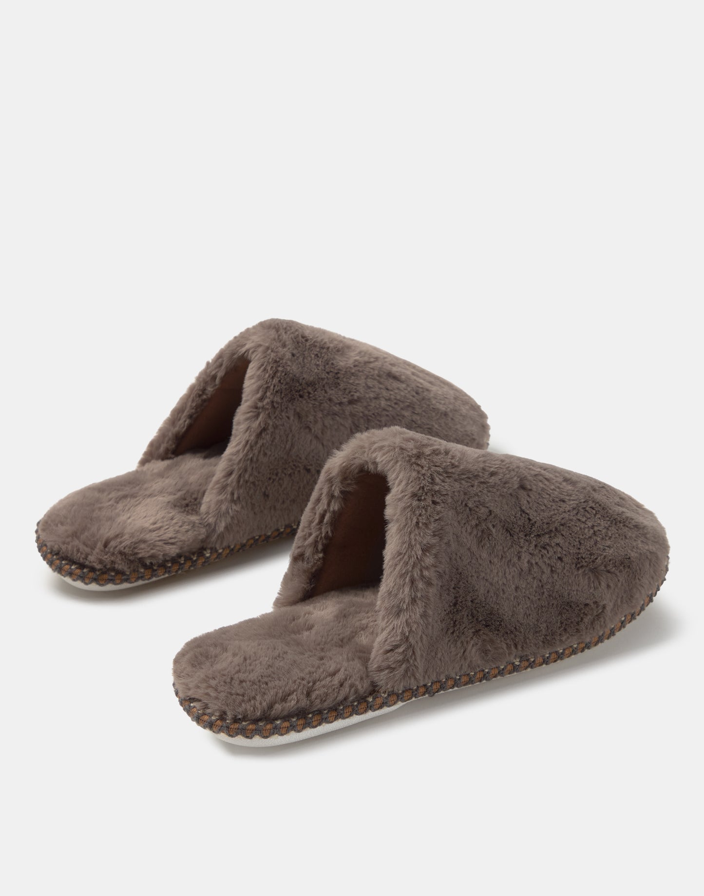 Open-toe furry slipper