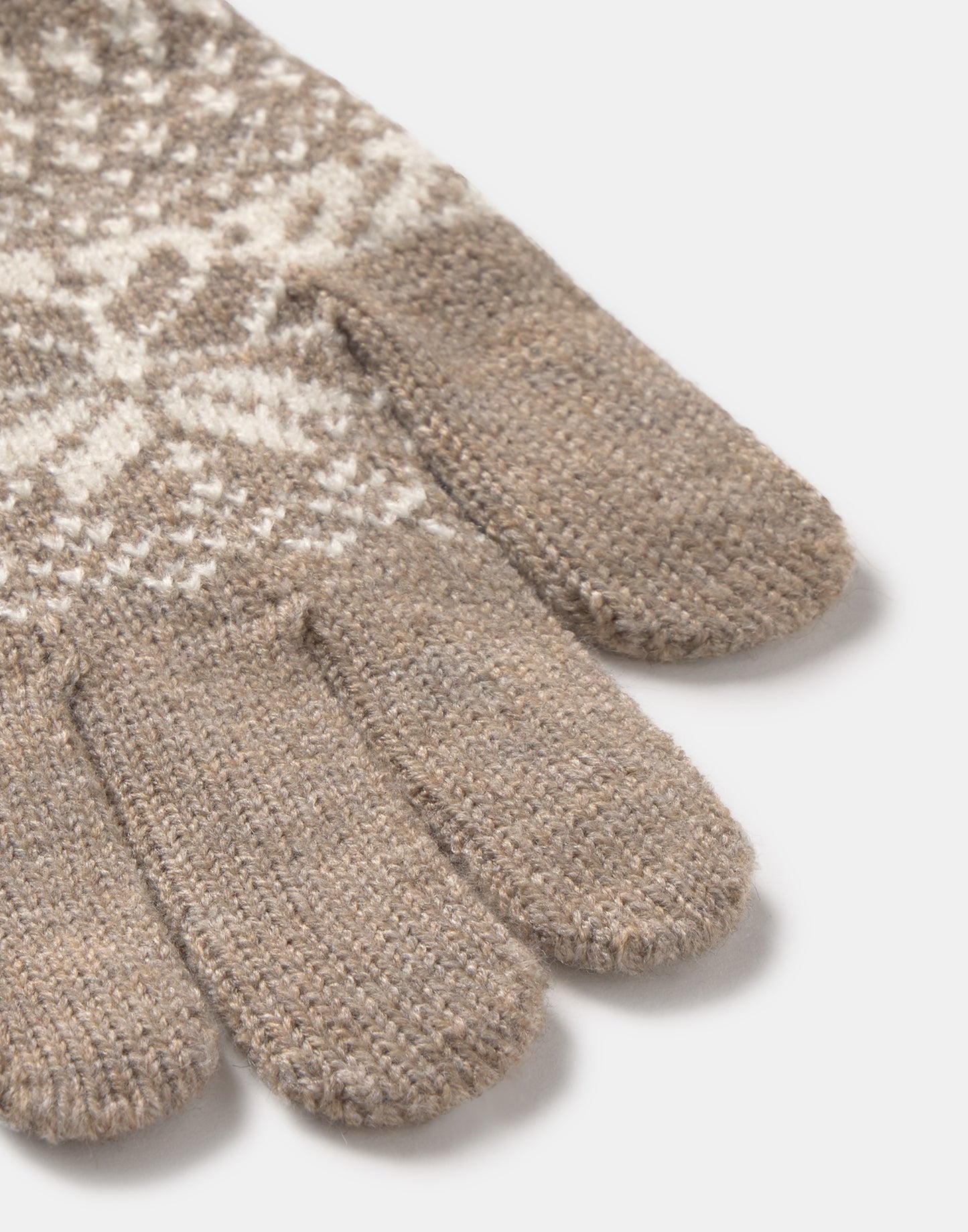 Taupe jacquard glove