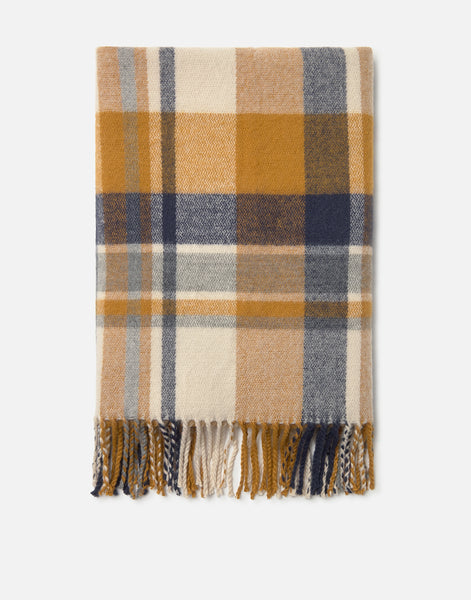 Fine mustard check scarf