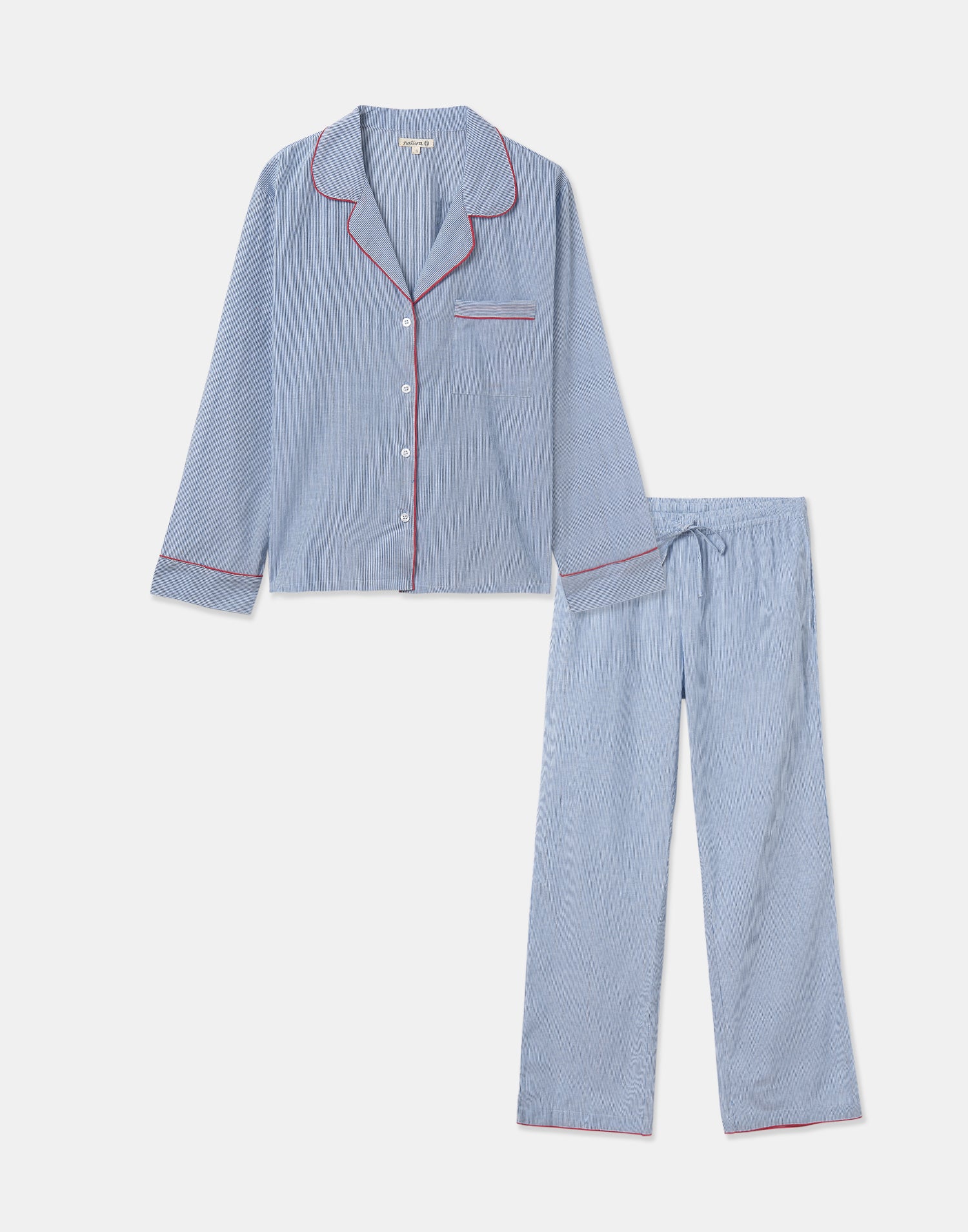 SLEEPY JONES WOMEN'S 愉し - MARINA PAJAMA SHIRT -LARGE SWISS DOT NAVY