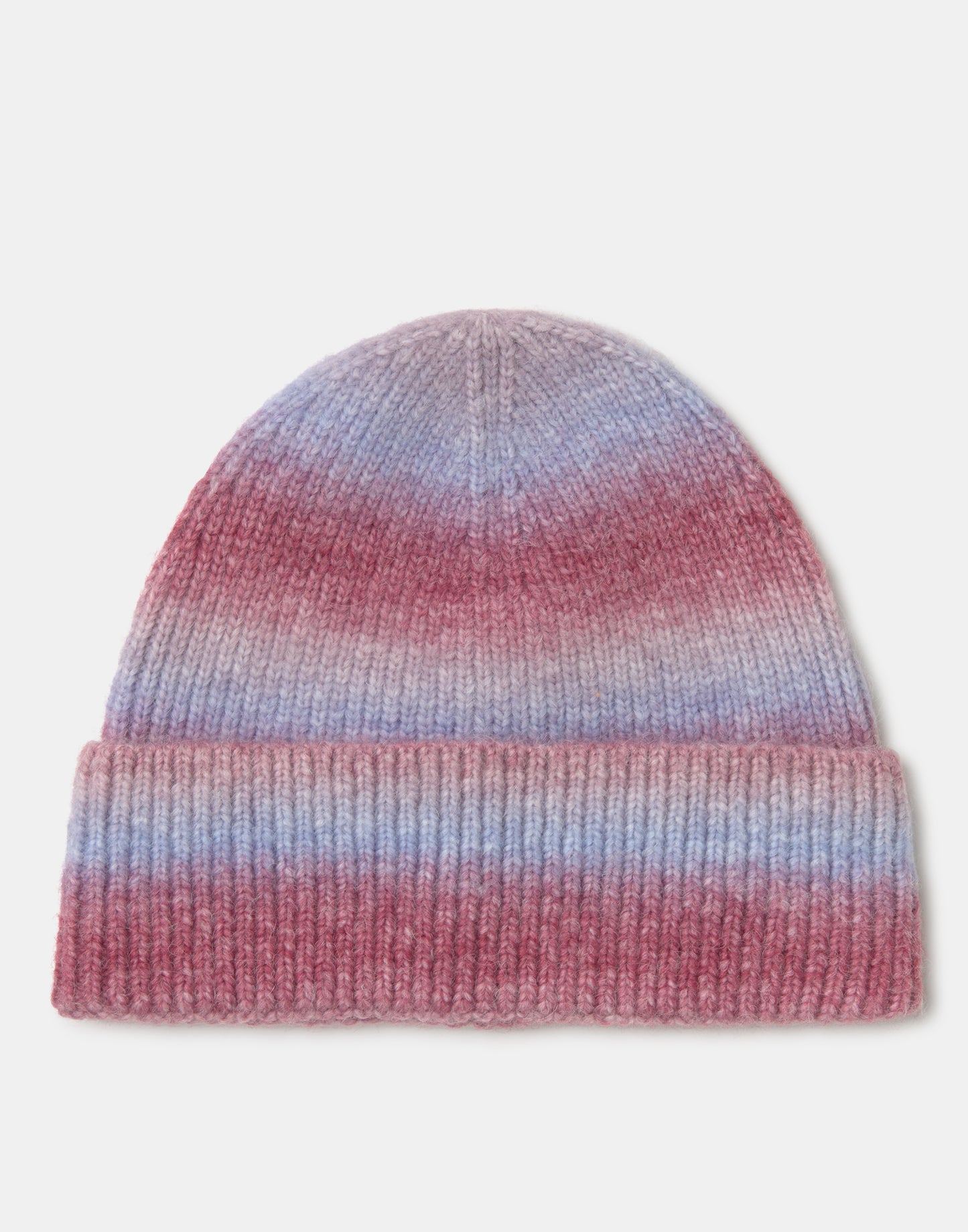 Wide gradient knitted beanie