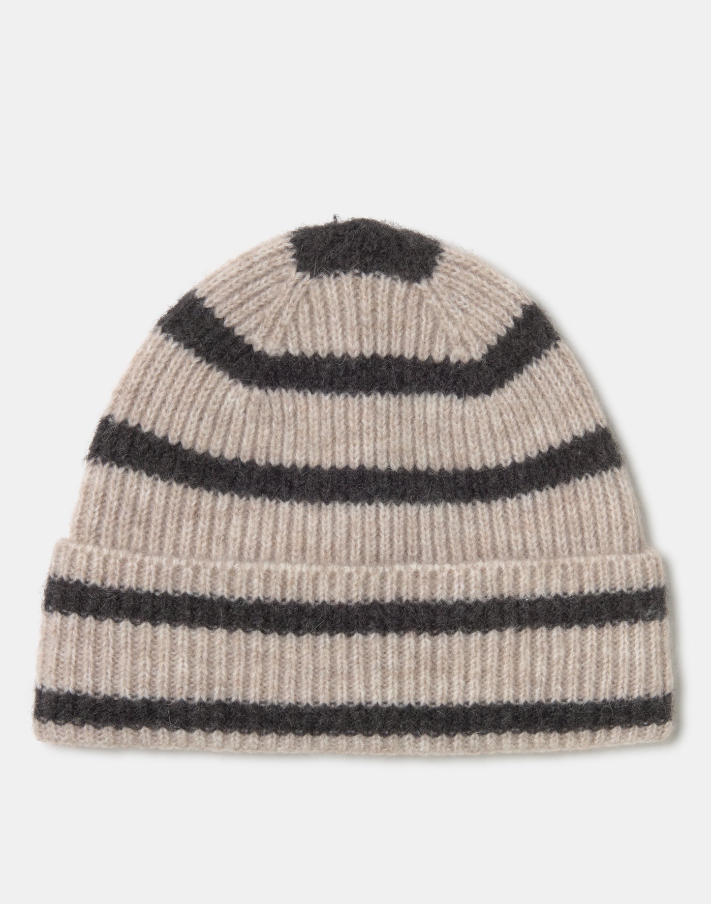 Beanie with contrast stripes