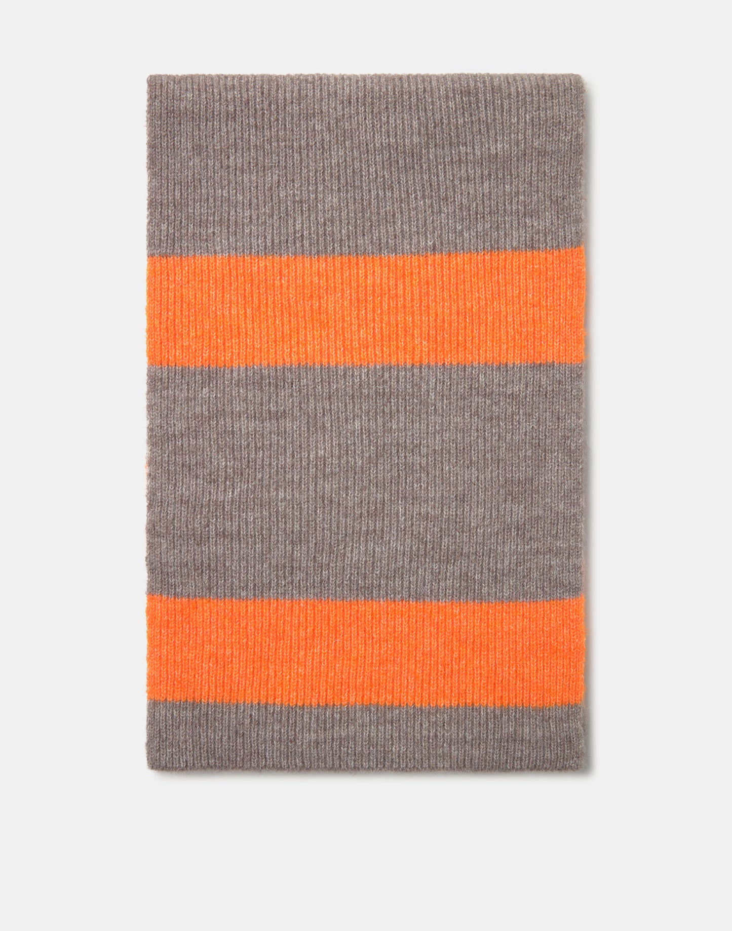 Contrast stripe knit scarf