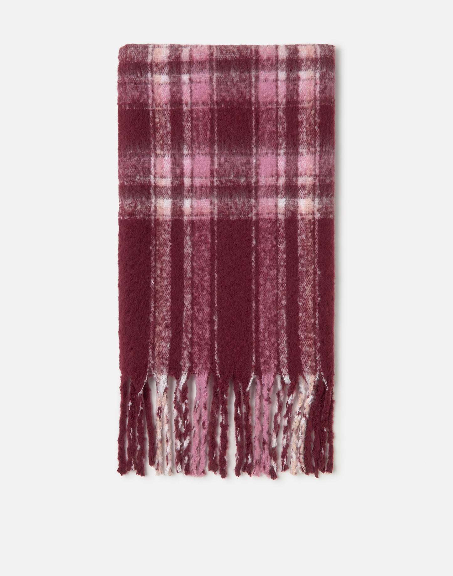 Plaid fuzzy scarf