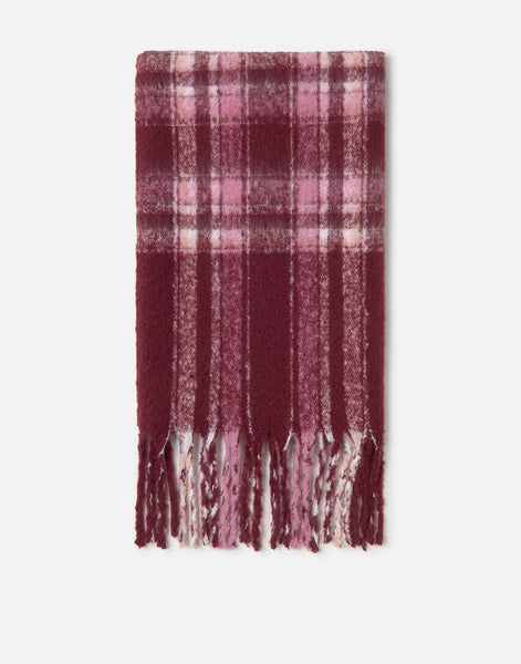 Plaid fuzzy scarf