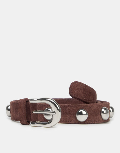 Belt with round studs