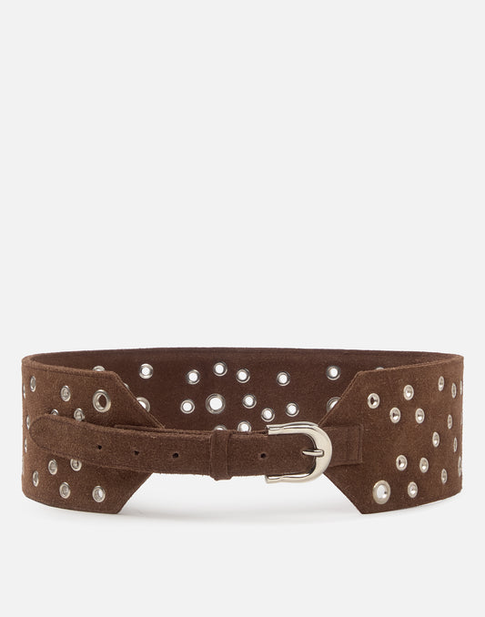 Wide eyelet belt