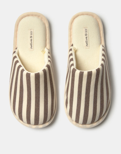 Ribbed striped slipper