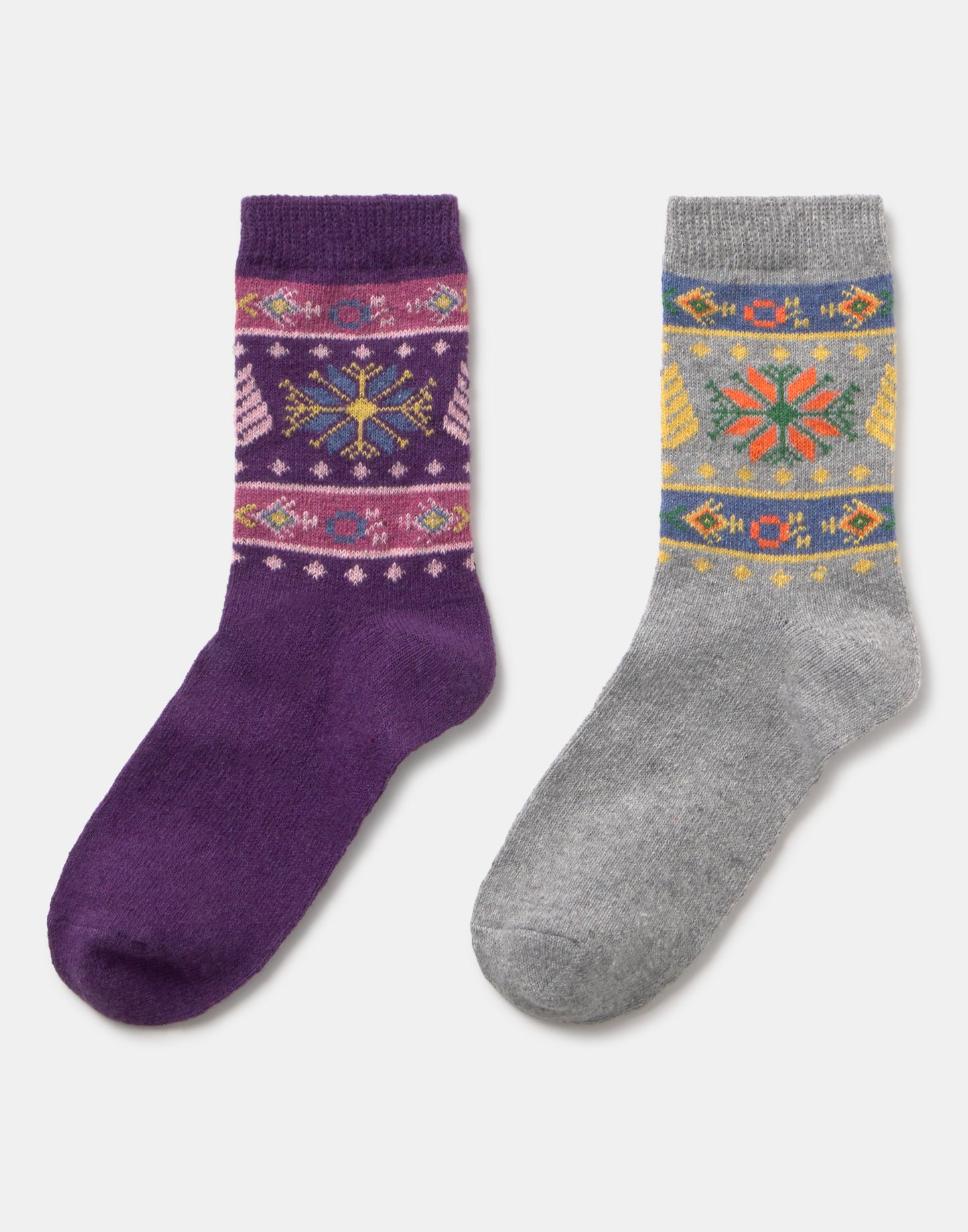 Set of 2 jacquard socks