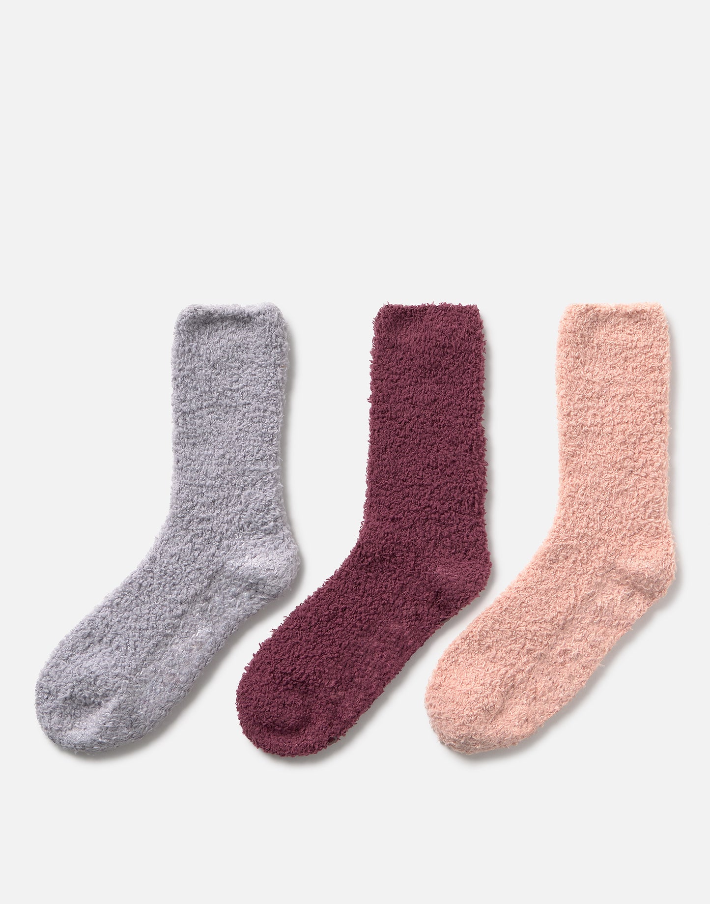 Ensemble de 3 chaussettes unies fluffy