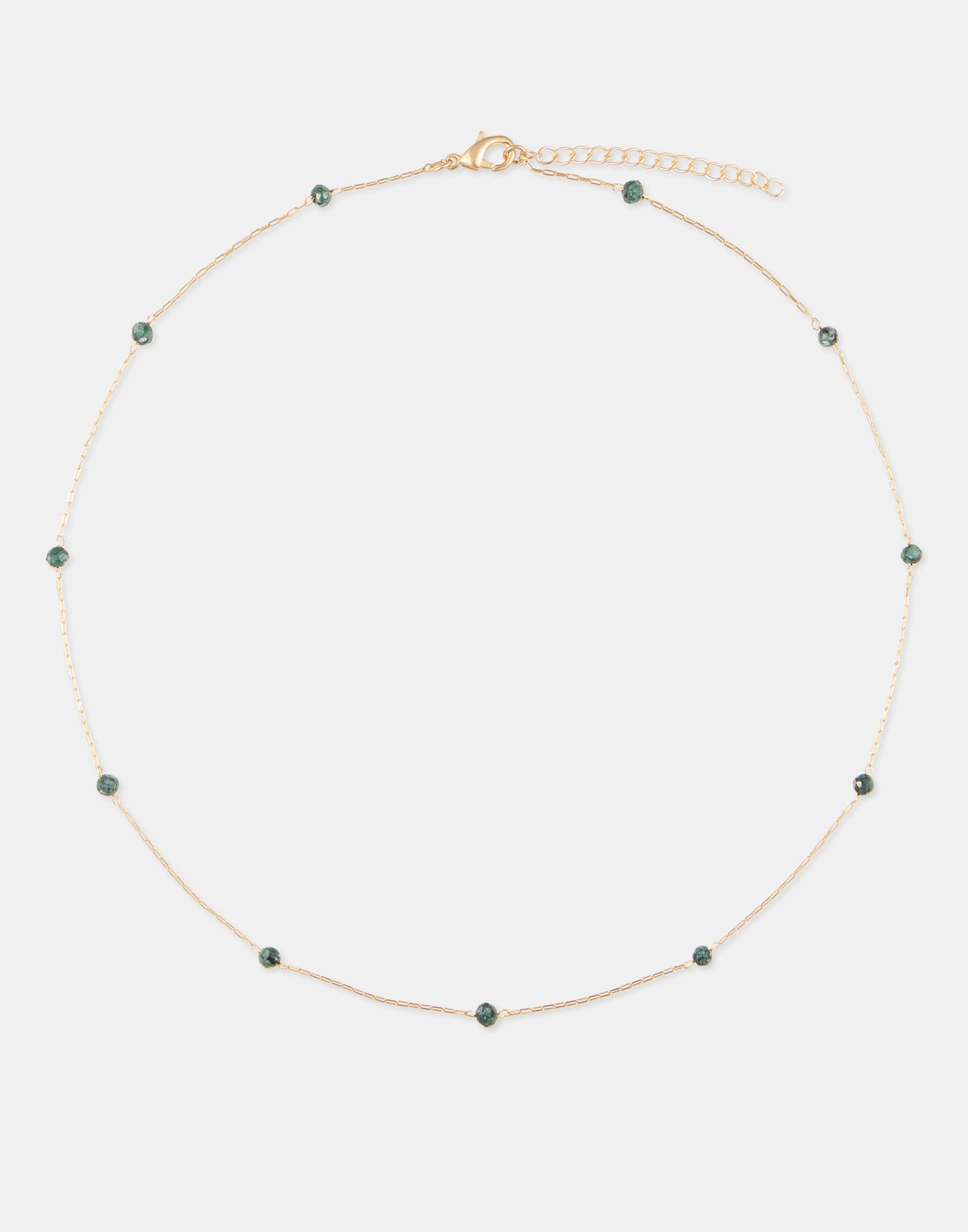 Collier doré avec pierres colorées