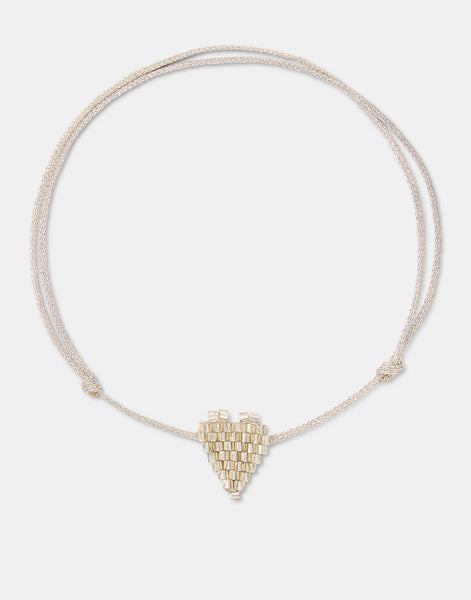 Pulsera corazón metalizado