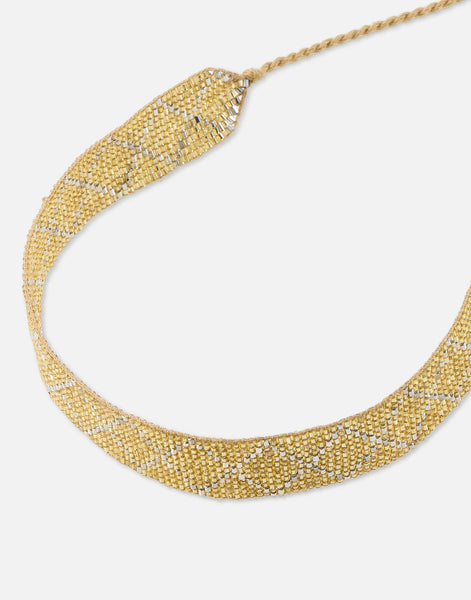 Choker large avec perles