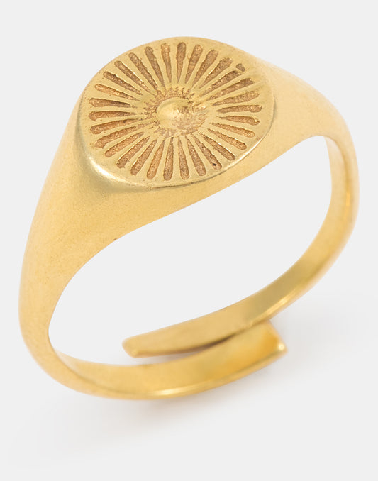 Sun signet ring