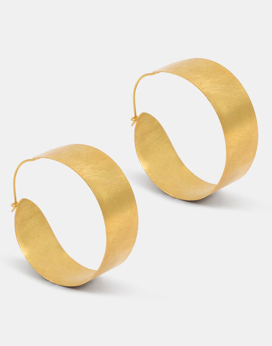 Thick hoop earrings