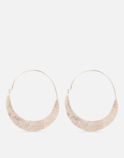 Flat hoop earrings