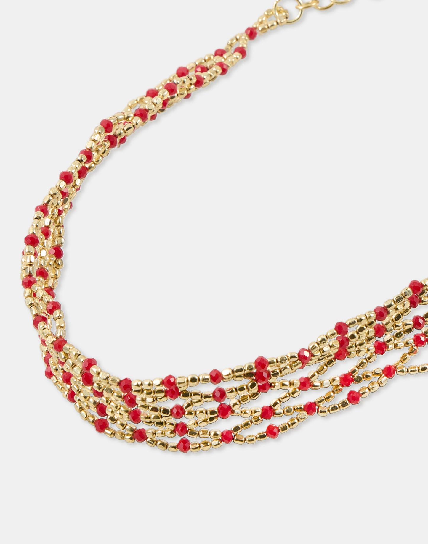 Bicolor beads choker