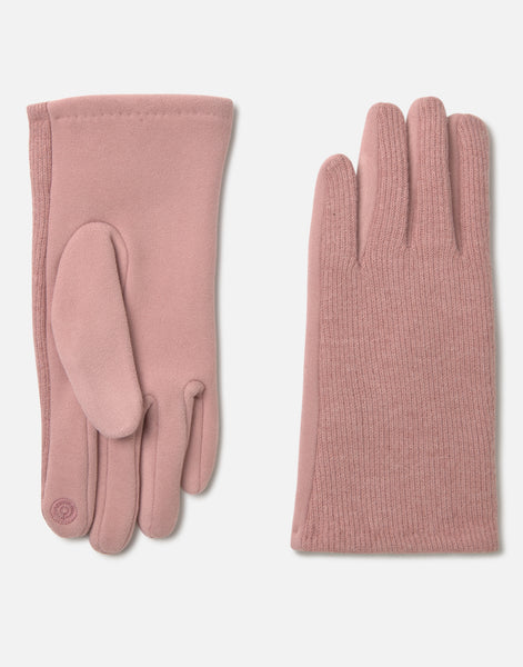 Ribbed touch screen gloves