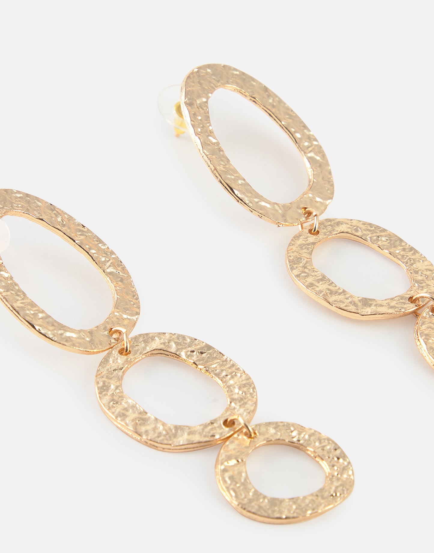 Long oval hoop earrings