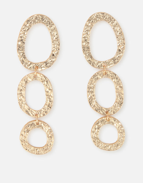 Long oval hoop earrings