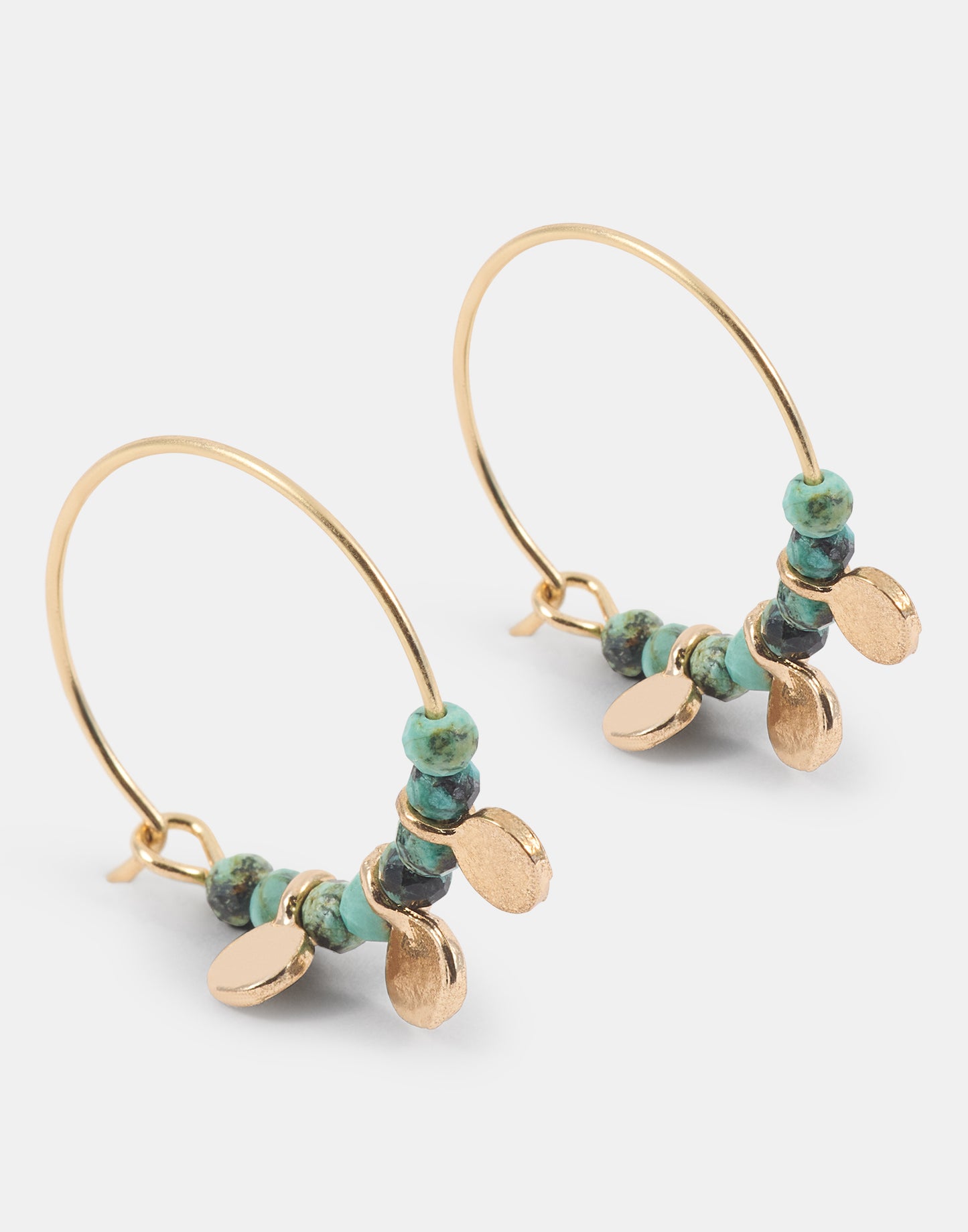 Hoop Earrings with Stones