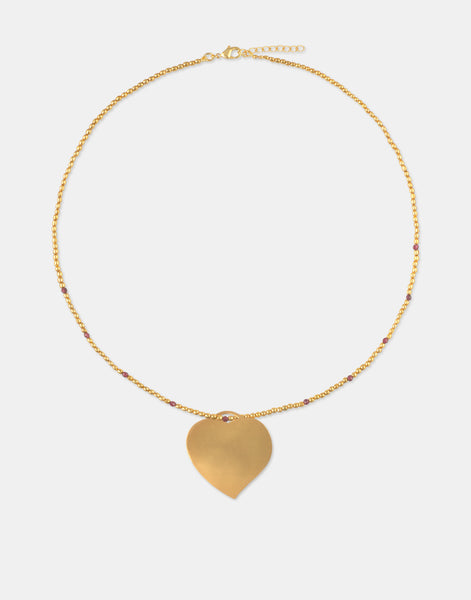 Flat heart necklace