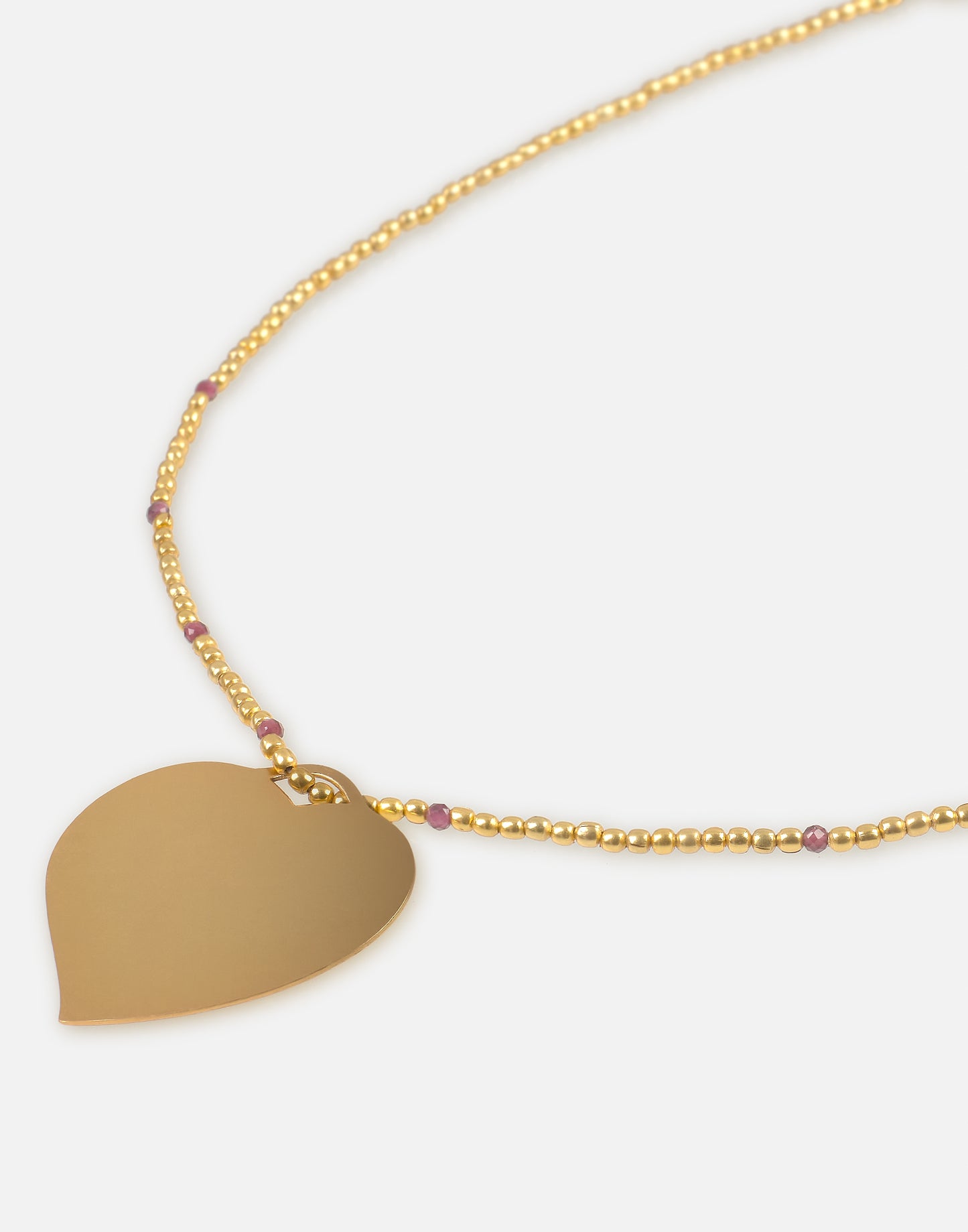 Flat heart necklace