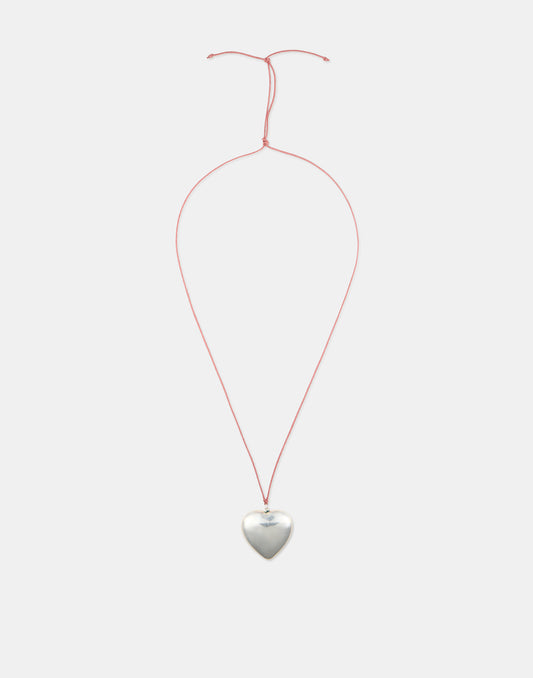 Collier Cœur Argenté en Fil