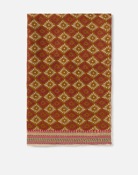 Foulard sari avec motif floral géométrique